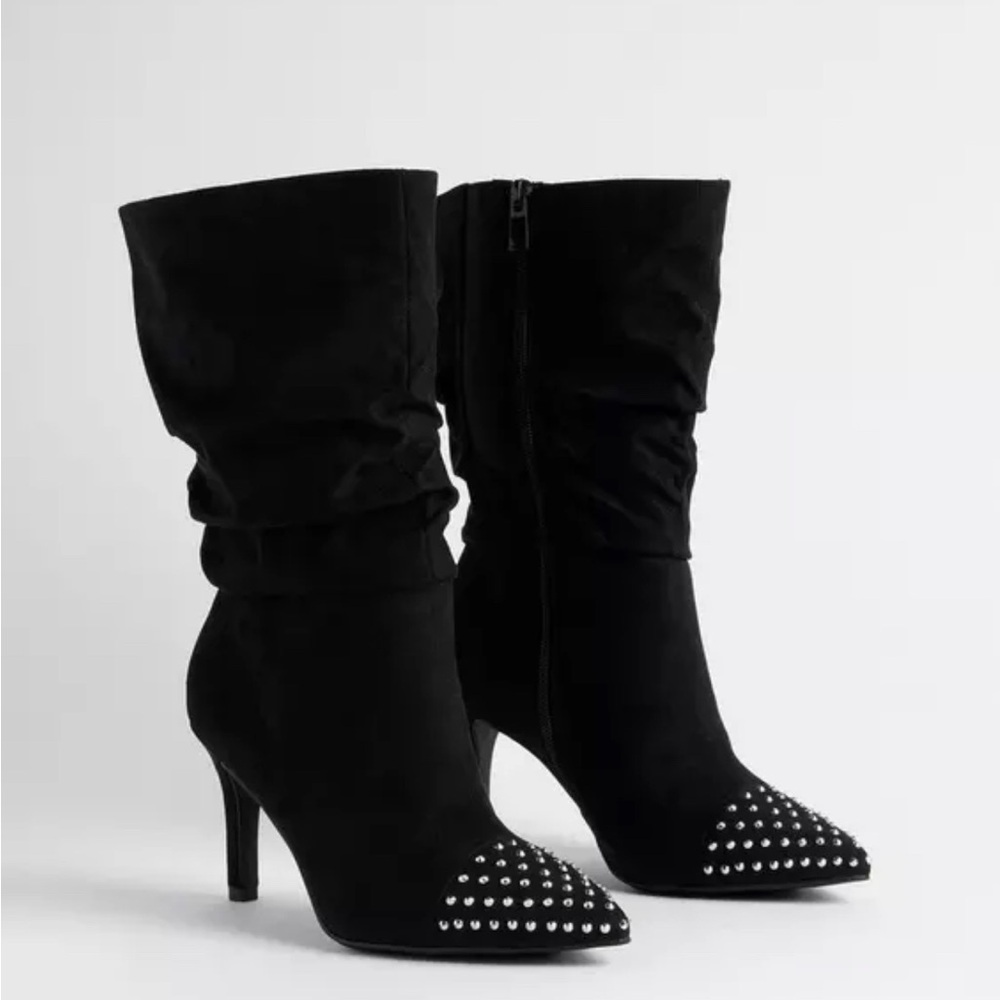 Stiletto Slouch Bootie (WW) Torrid 11ww Wide Width Black Heels